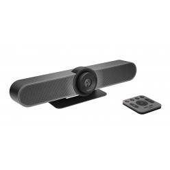 Logitech Video Conferencing System MeetUp, 4K Ultra HD (2160p 30fps), Field of View 120°, 5x HD zoom, Integrated microphone with 3 beamforming elements 4m pickup range (1 optional Expansion Mic), Remote control, Bluetooth, USB 3.0, for small rooms